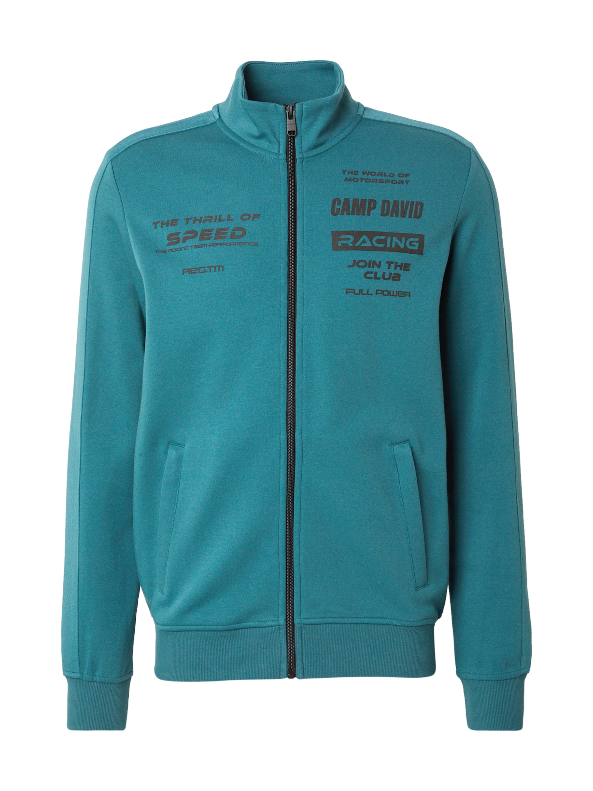 CAMP DAVID Ζακέτα φούτερ σε πράσινο: μπροστά