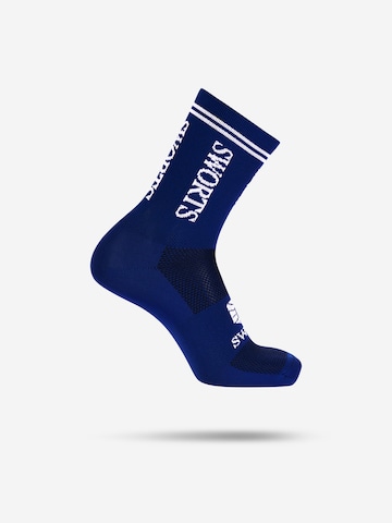 SWORTS Athletic Socks 'HYBRID' in Blue: front