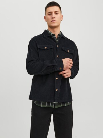 JACK & JONES Comfort fit Button Up Shirt 'Dallas' in Black: front