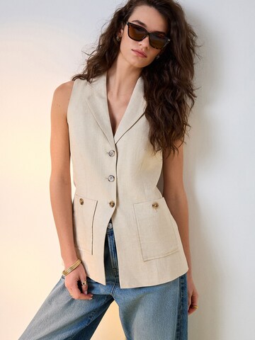Gilet de costume Next en beige : devant