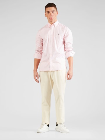 TOMMY HILFIGER Slim Fit Hemd 'Flex' in Pink