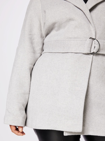 ABOUT YOU Curvy Between-Seasons Coat 'Thea' in Grey