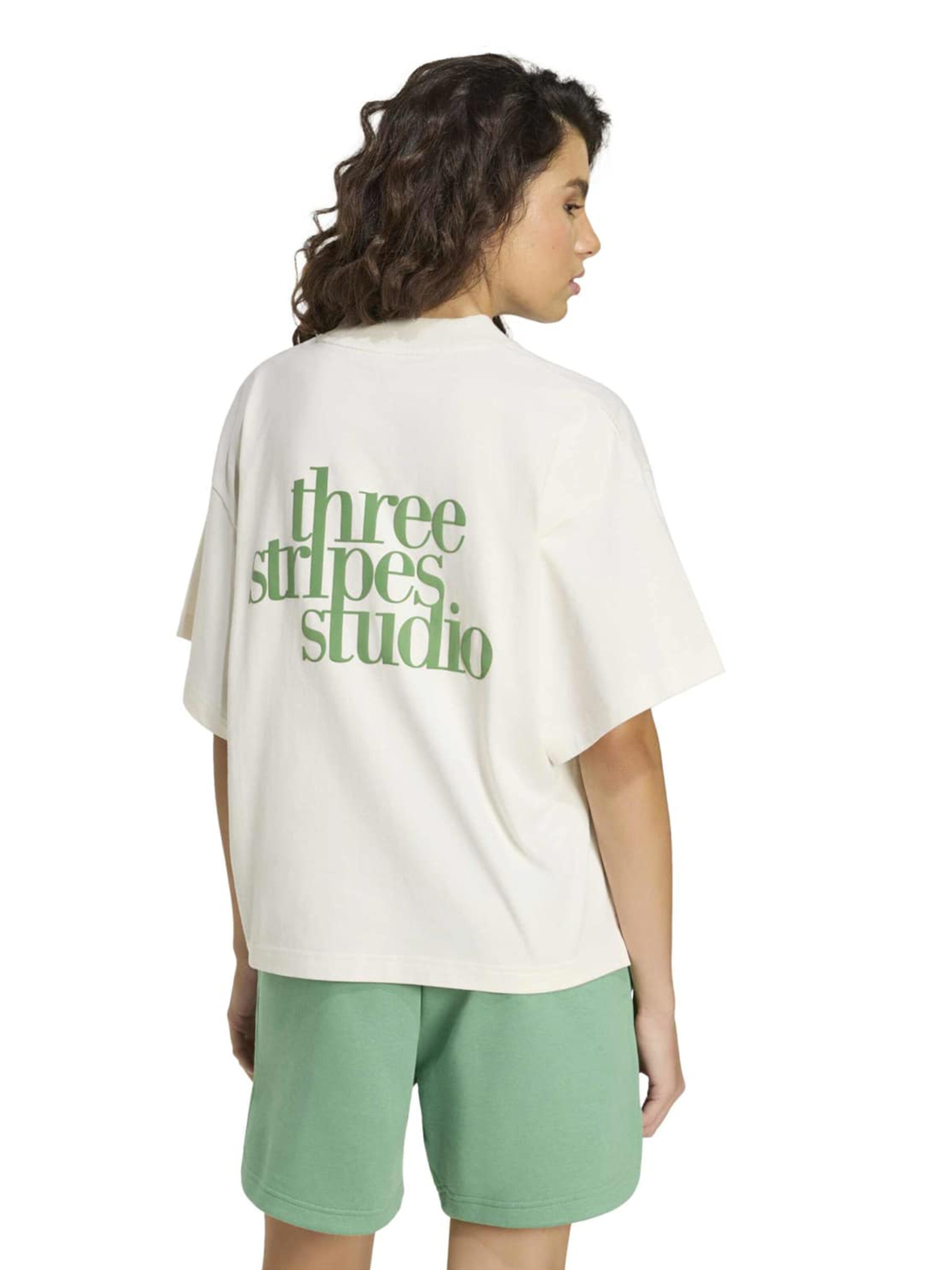 ADIDAS SPORTSWEAR - Camisa funcionais 'Studio' em branco: frente