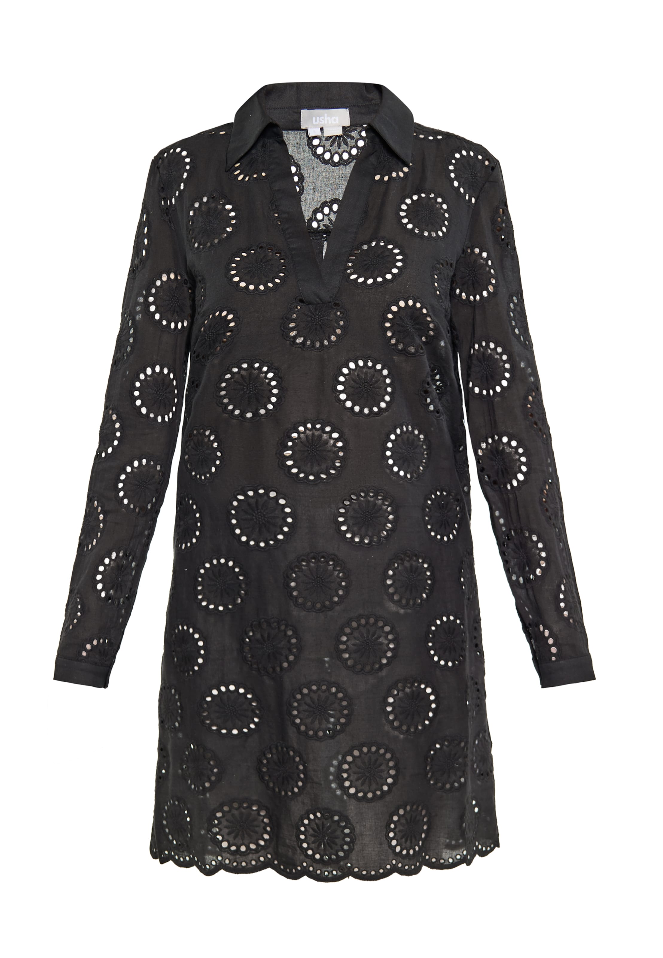 Usha Kleid in Schwarz: Vorderseite