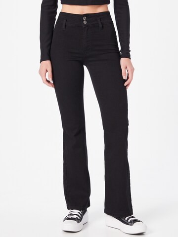 JDY Flared Jeans 'New Nikki' in Black: front