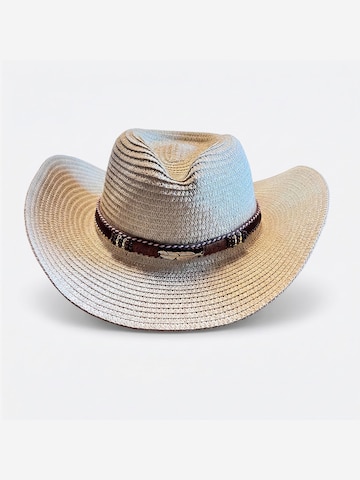 Vivi Idee Hat 'CowboyHut Goldene Blätter' in Beige: front
