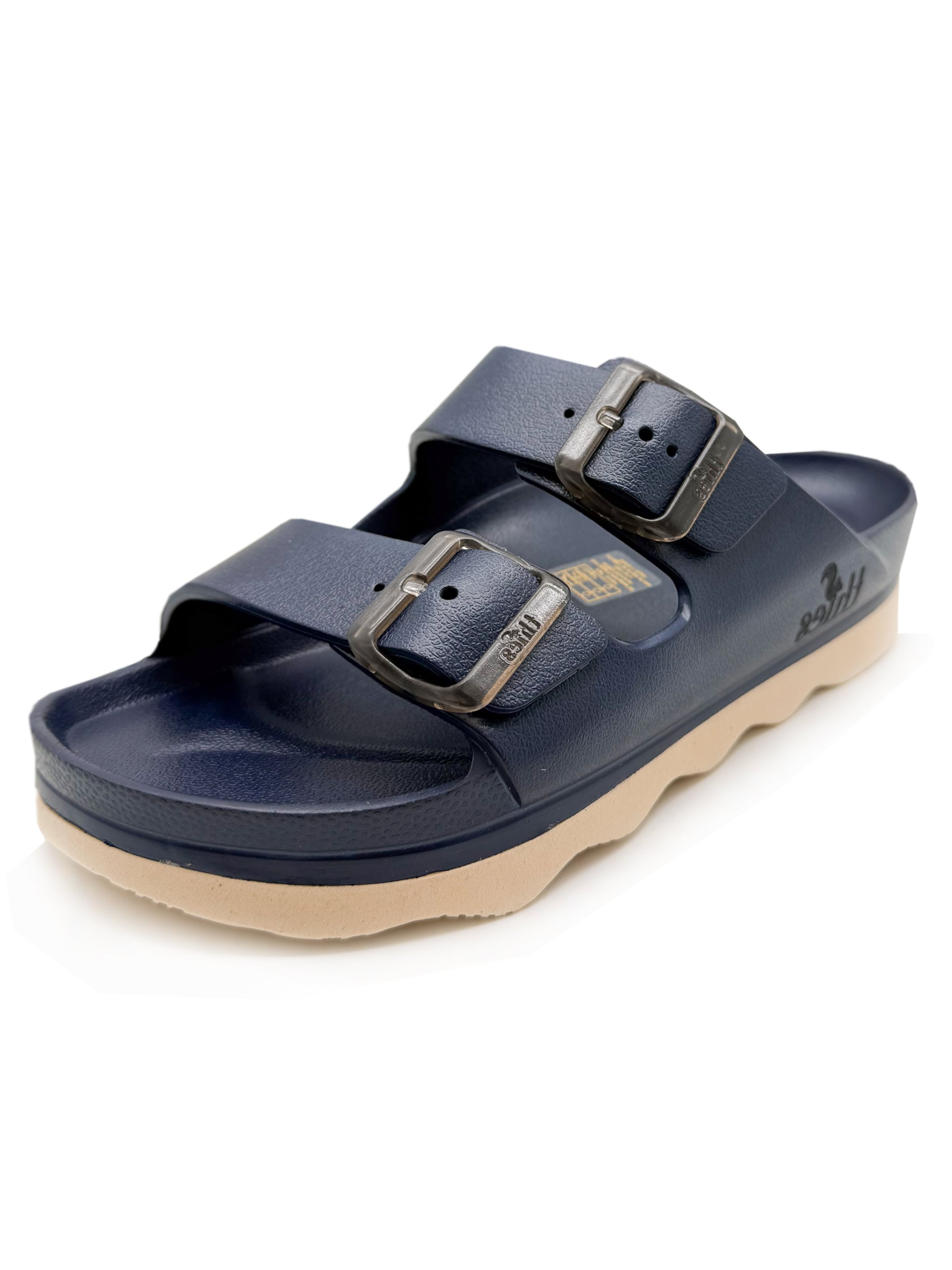 thies Mules 'thies 1856 ® Ecofoam Double Sandal' in Blue: front