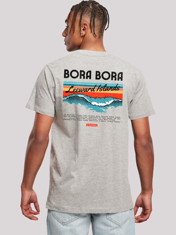 T-Shirt 'Bora Bora Leewards Island' F4NT4STIC en gris : devant