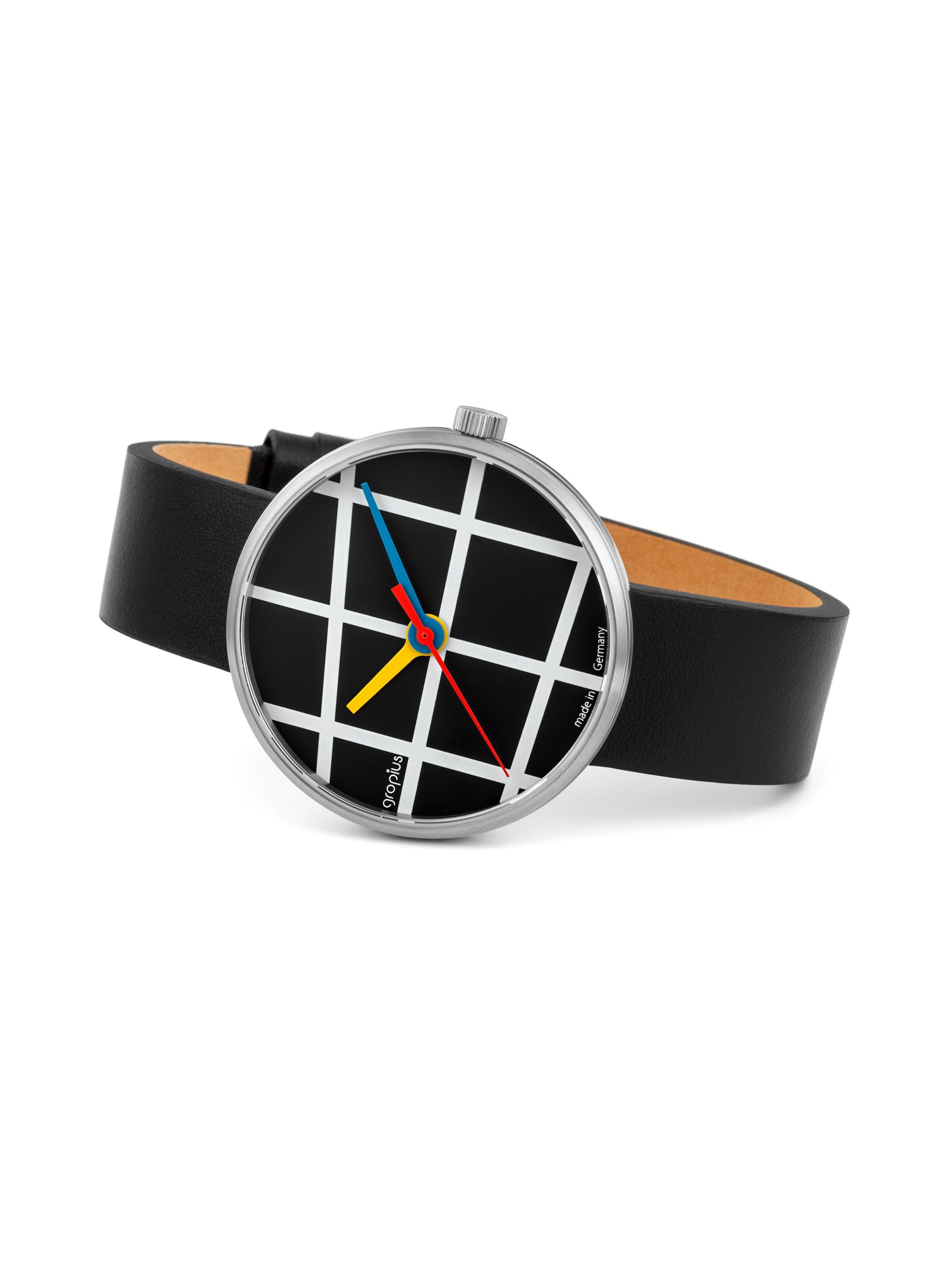 WALTER GROPIUS Analog Watch 'WINDOW' in Black