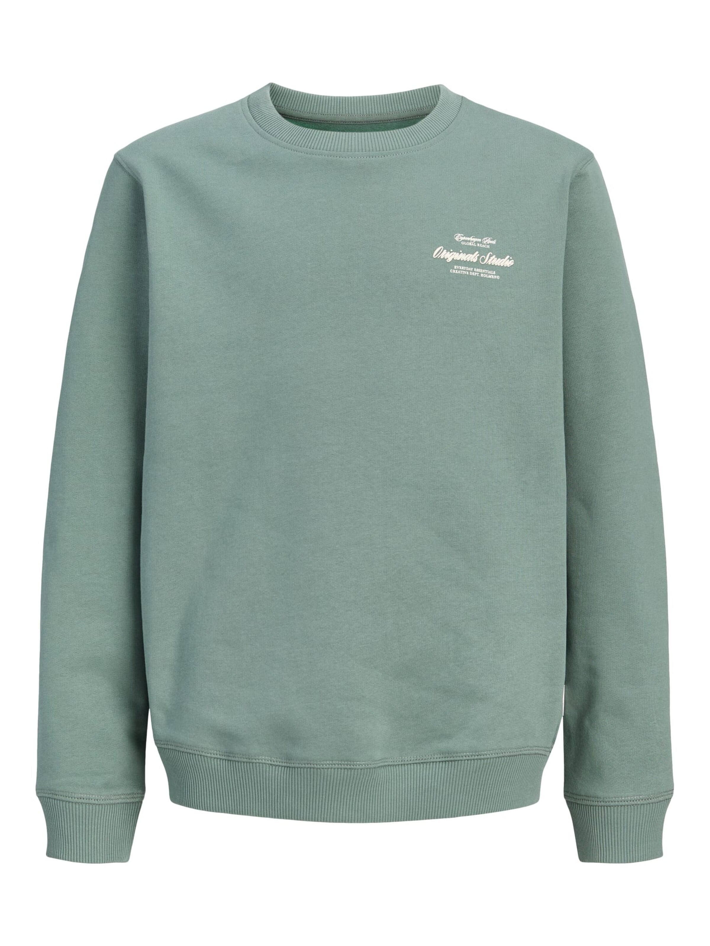 Jack & Jones Junior Sweatshirt 'Norrebro' in Groen: voorkant