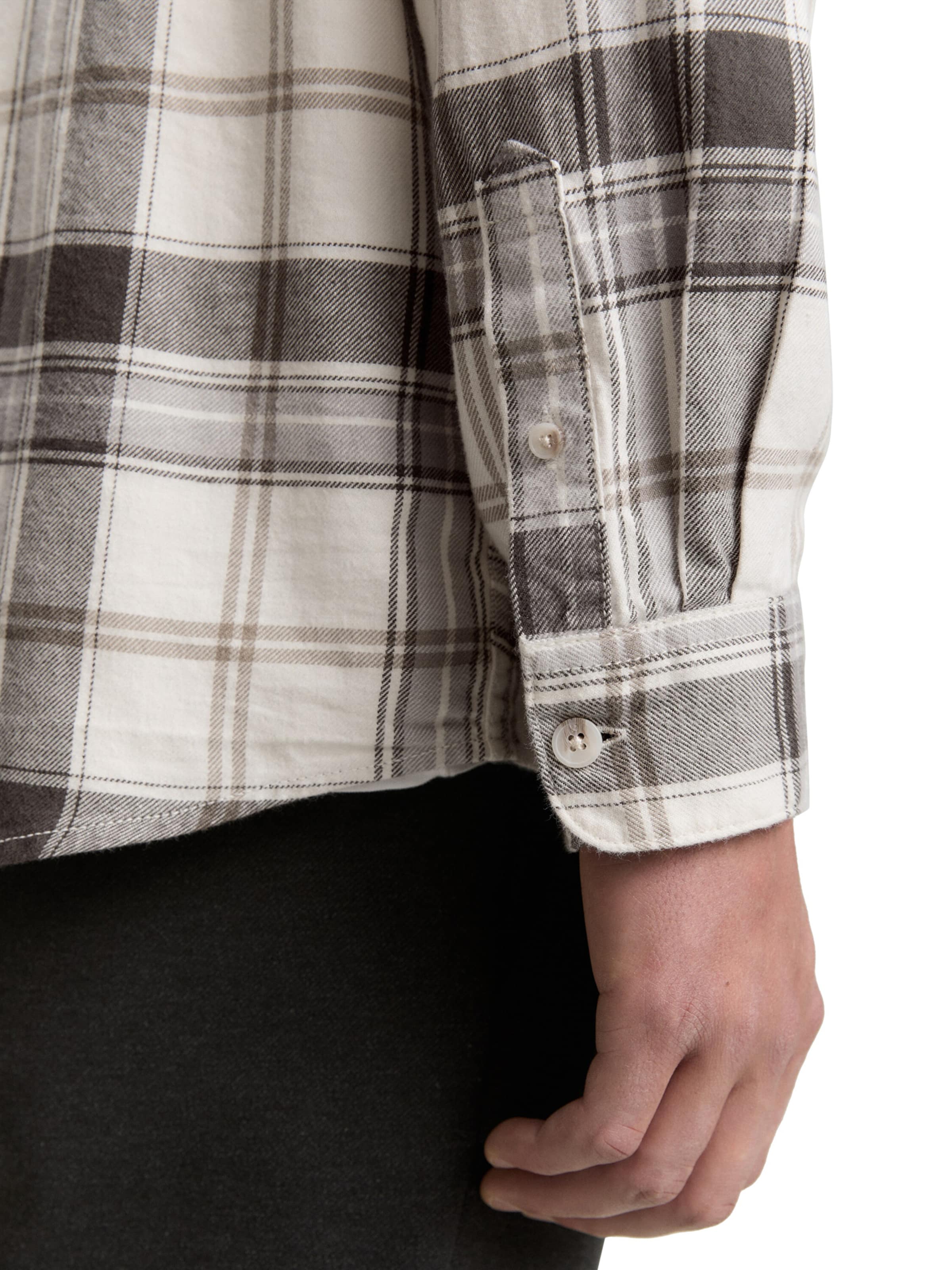 TOM TAILOR DENIM Comfort Fit Hemd in Beige