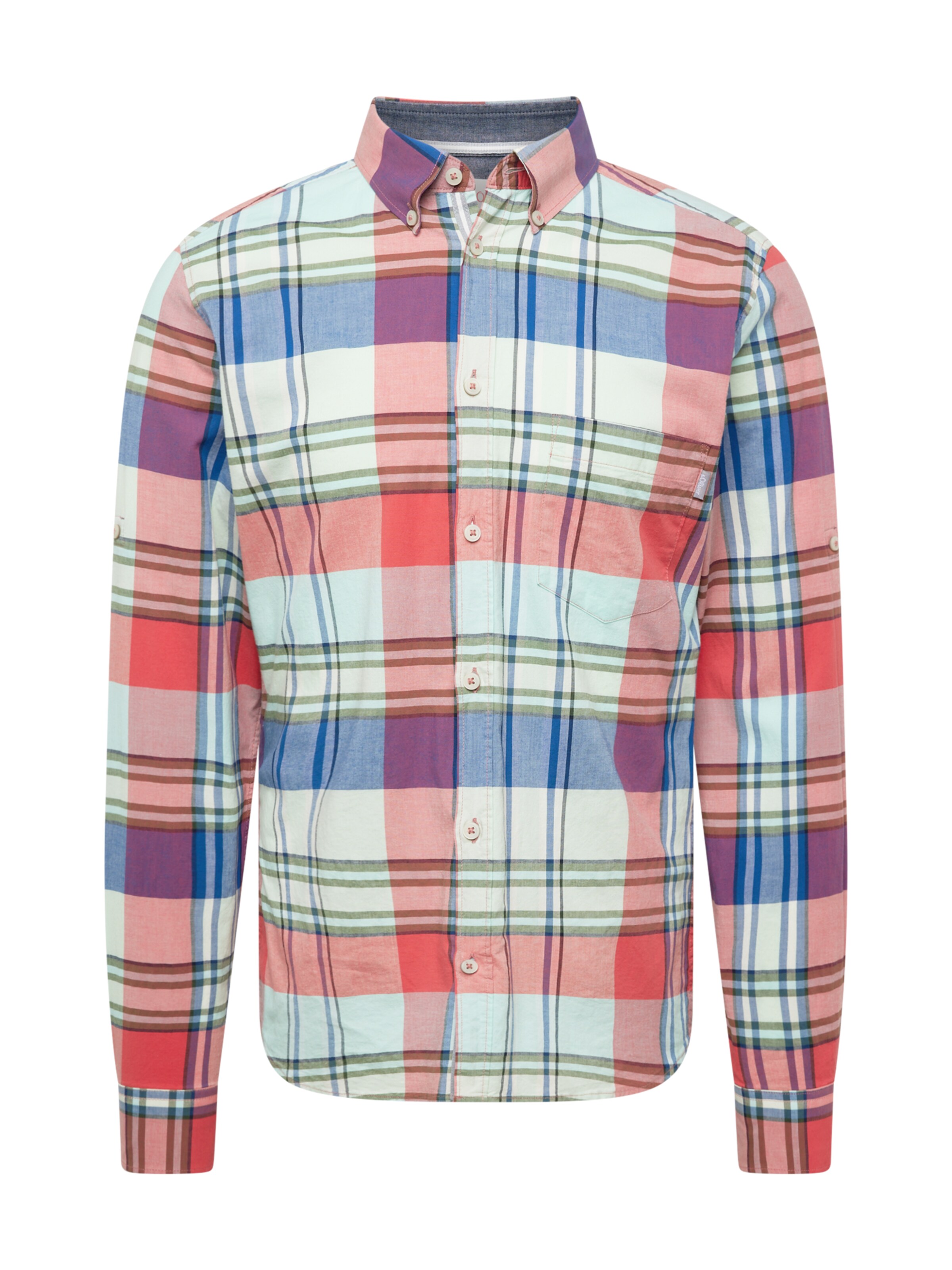 s.Oliver Slim Fit Hemd in Rot: Vorderseite