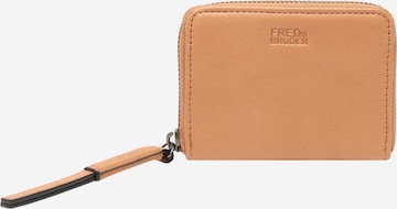 FREDsBRUDER Wallet 'Airy Coin Nugget' in Brown: front