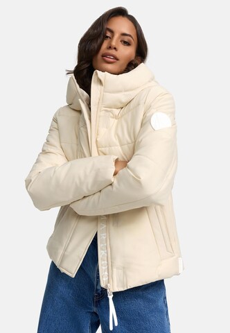 MARIKOO Weatherproof jacket 'Elira 16' in Beige: front