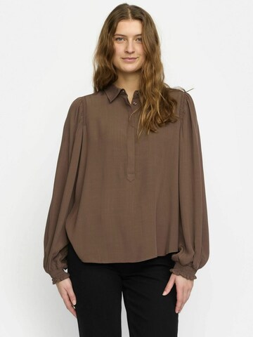 Chemisier 'Anne' Soft Rebels en marron : devant