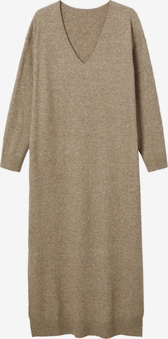MANGO Knitted dress 'Canada' in Brown: front