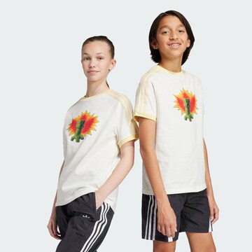 ADIDAS ORIGINALSMajica 'Adidas Originals x Minecraft' - bijela boja: prednji dio