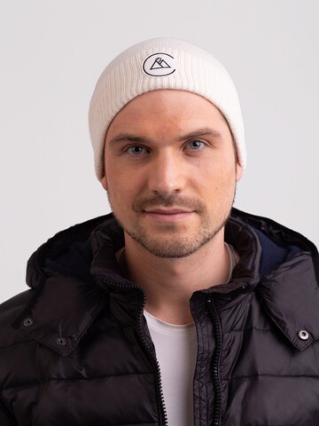 CASH-MERE.CH Beanie in White: front