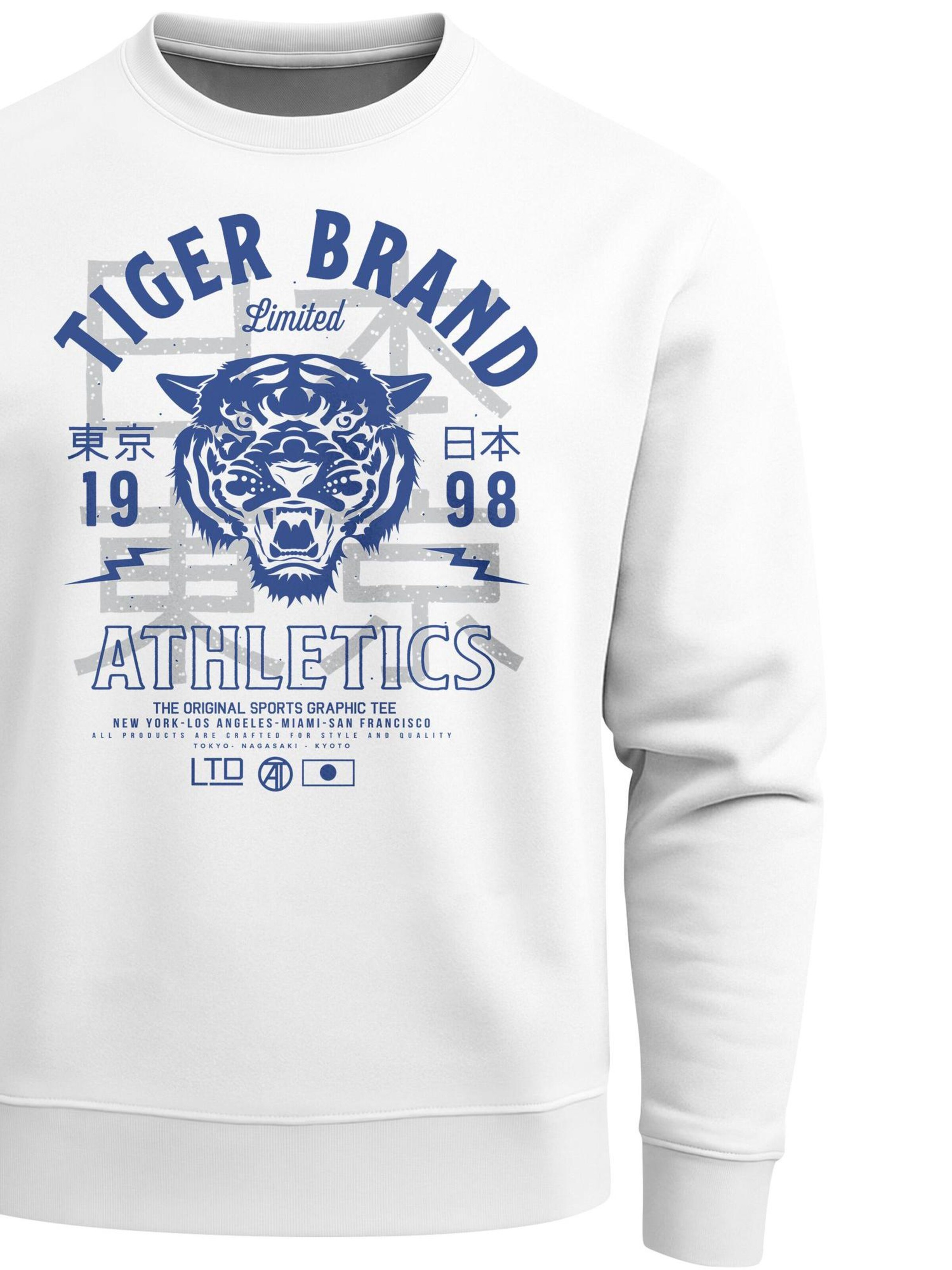 Neverless Sweatshirt 'Tiger' in White
