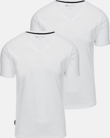 Ombre Shirt in Weiß: Vorderseite