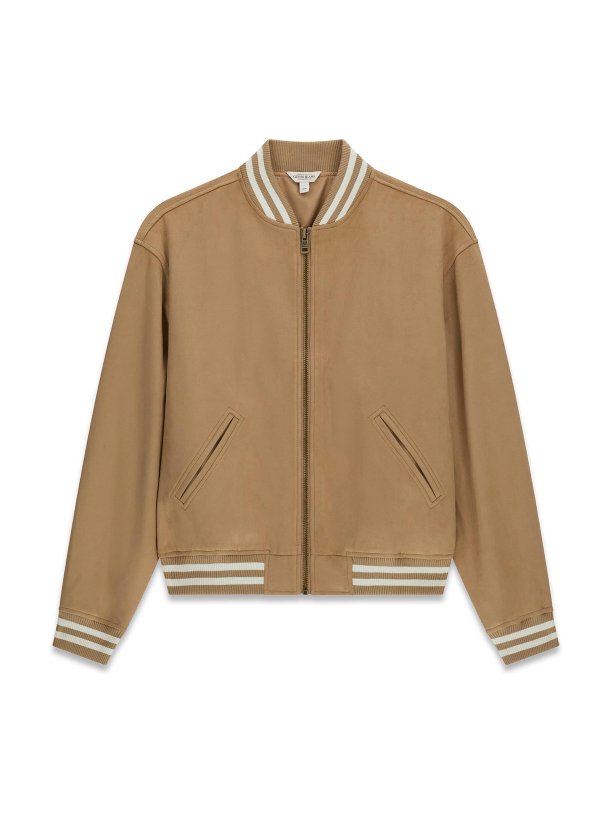 Geacă de primăvară-toamnă de la GUESS JEANS pe bej: față