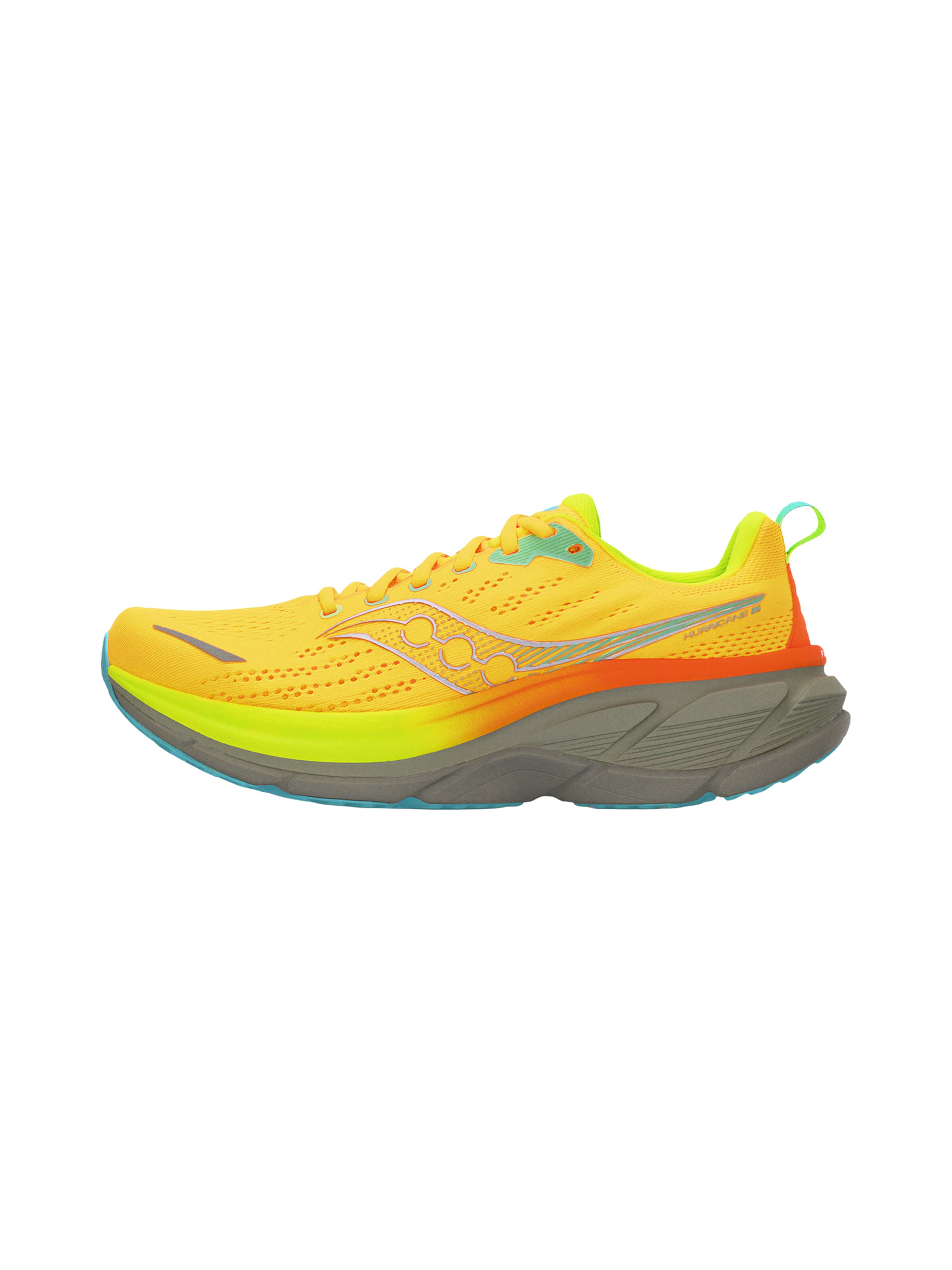 Chaussure de course saucony en orange : devant