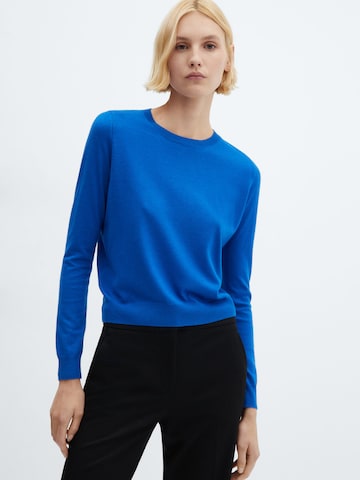 MANGO Trui 'LUKA' in Blauw: voorkant