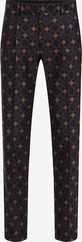 Coupe slim Pantalon à plis WE Fashion en marron : devant