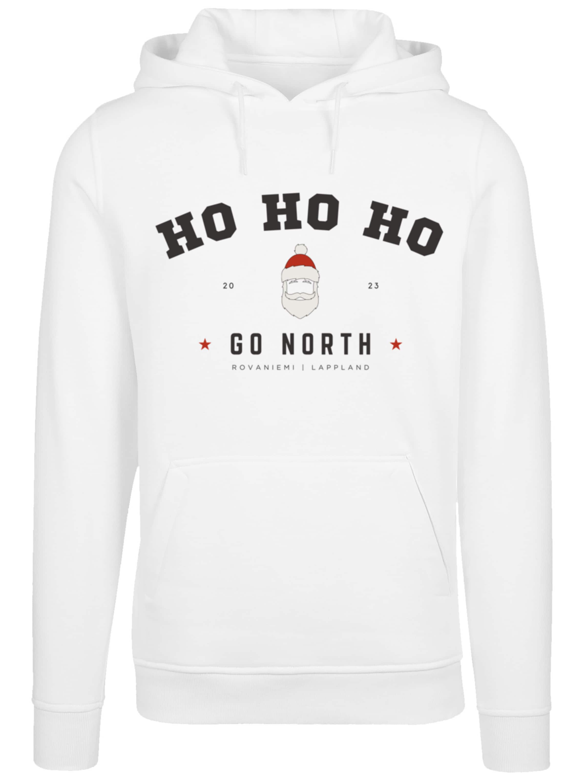 F4NT4STIC Sweatshirt 'Ho Ho Ho Santa' in Weiß: Vorderseite