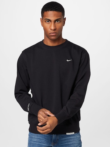 NIKE Sportsweatshirt in Zwart: voorkant