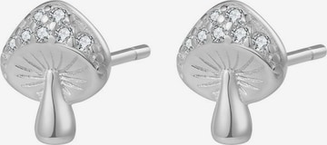 Hey Happiness - Pendientes 'Lucky Mushroom' en plata: frente
