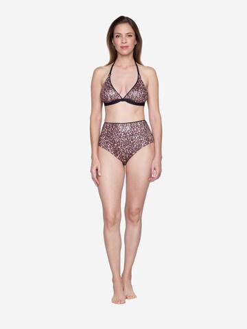 JOOP! Triangel Bügel-Bikini-Top ' Leopard Beach ' in Beige