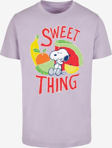 Merchcode Shirt 'Peanuts - Sweet Thing' in Purple: front