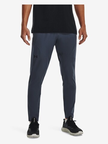 UNDER ARMOUR Tapered Workout Pants 'Unstoppable' in Grey: front