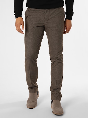 Finshley & Harding Slimfit Pantalon ' Dylan ' in Grijs: voorkant