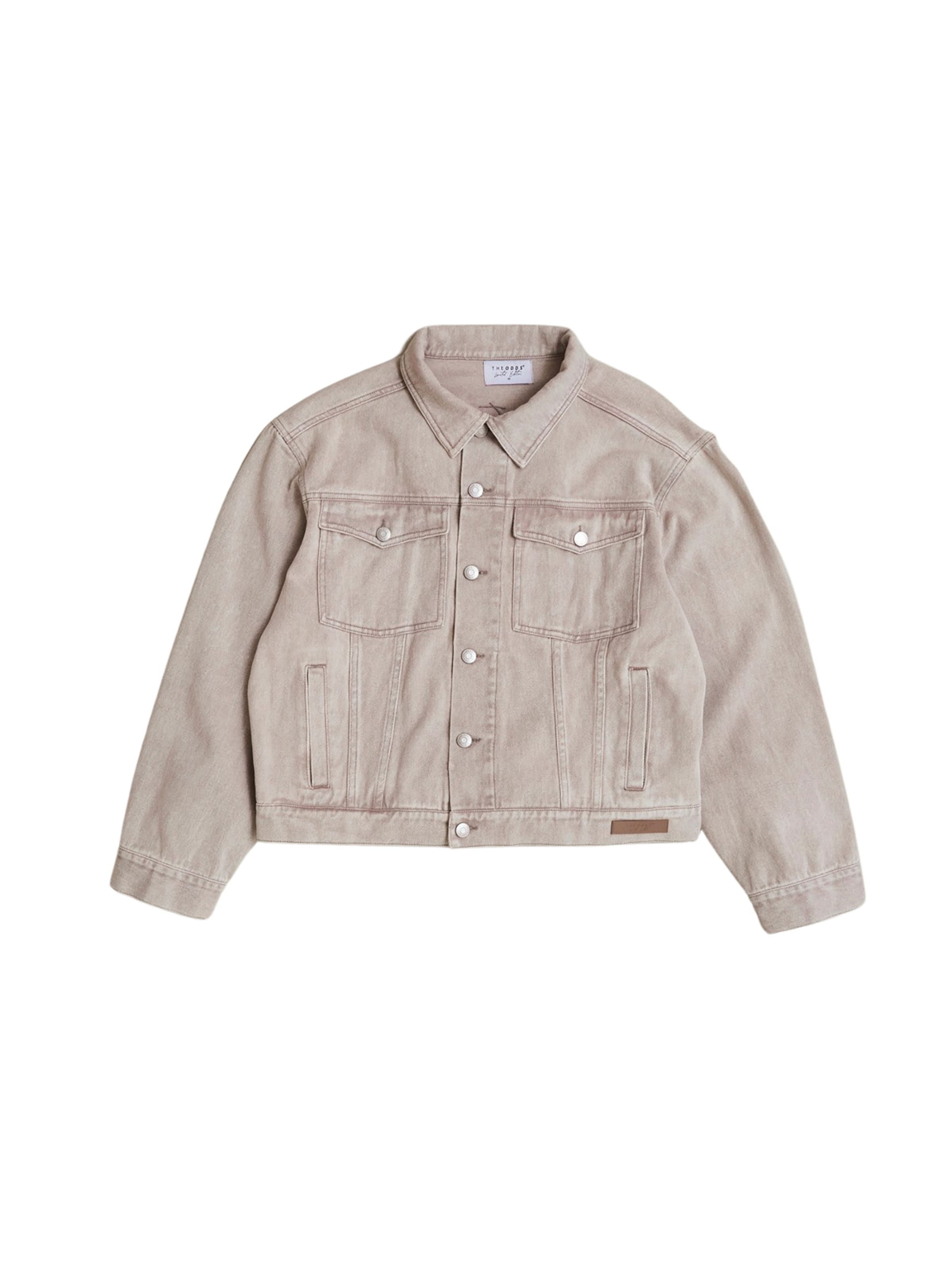 THE ODDS Between-Season Jacket 'Jeans jacket/ LMTD edition' in Beige: front