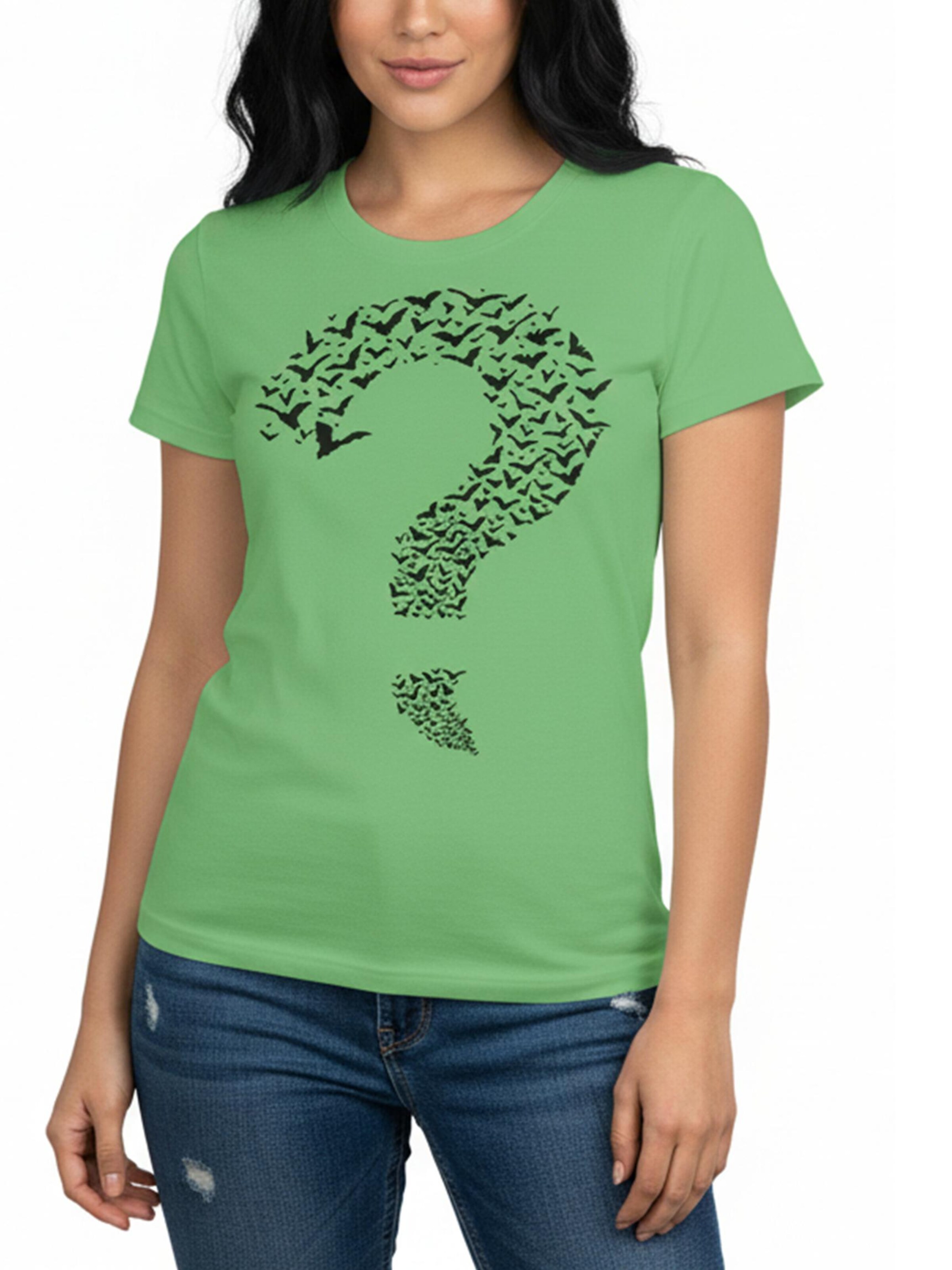 MAKAYA Shirt 'Fragezeichen' in Green