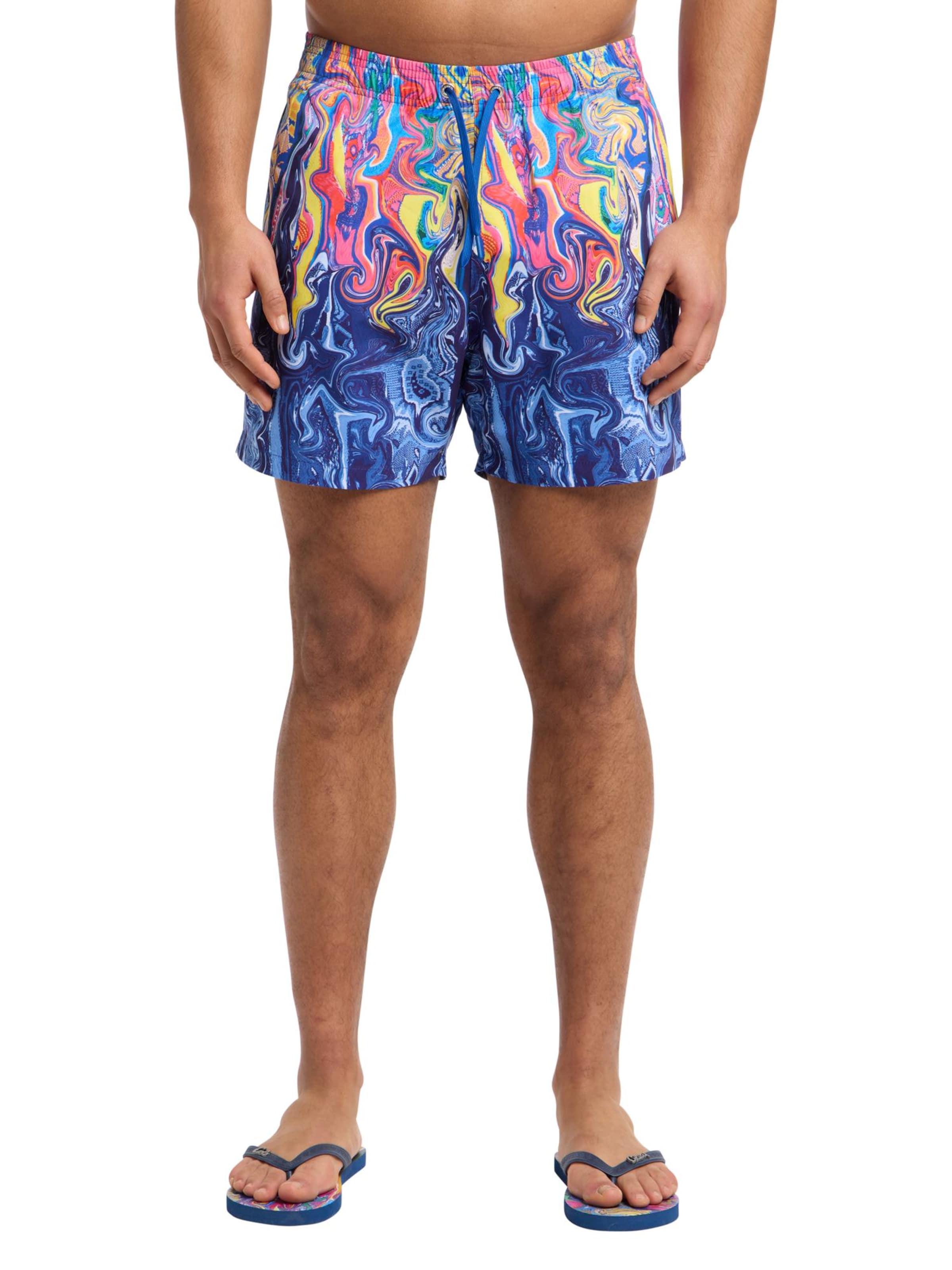 Carlo Colucci Regular Badehose 'Eiberger' in Blau: Vorderseite