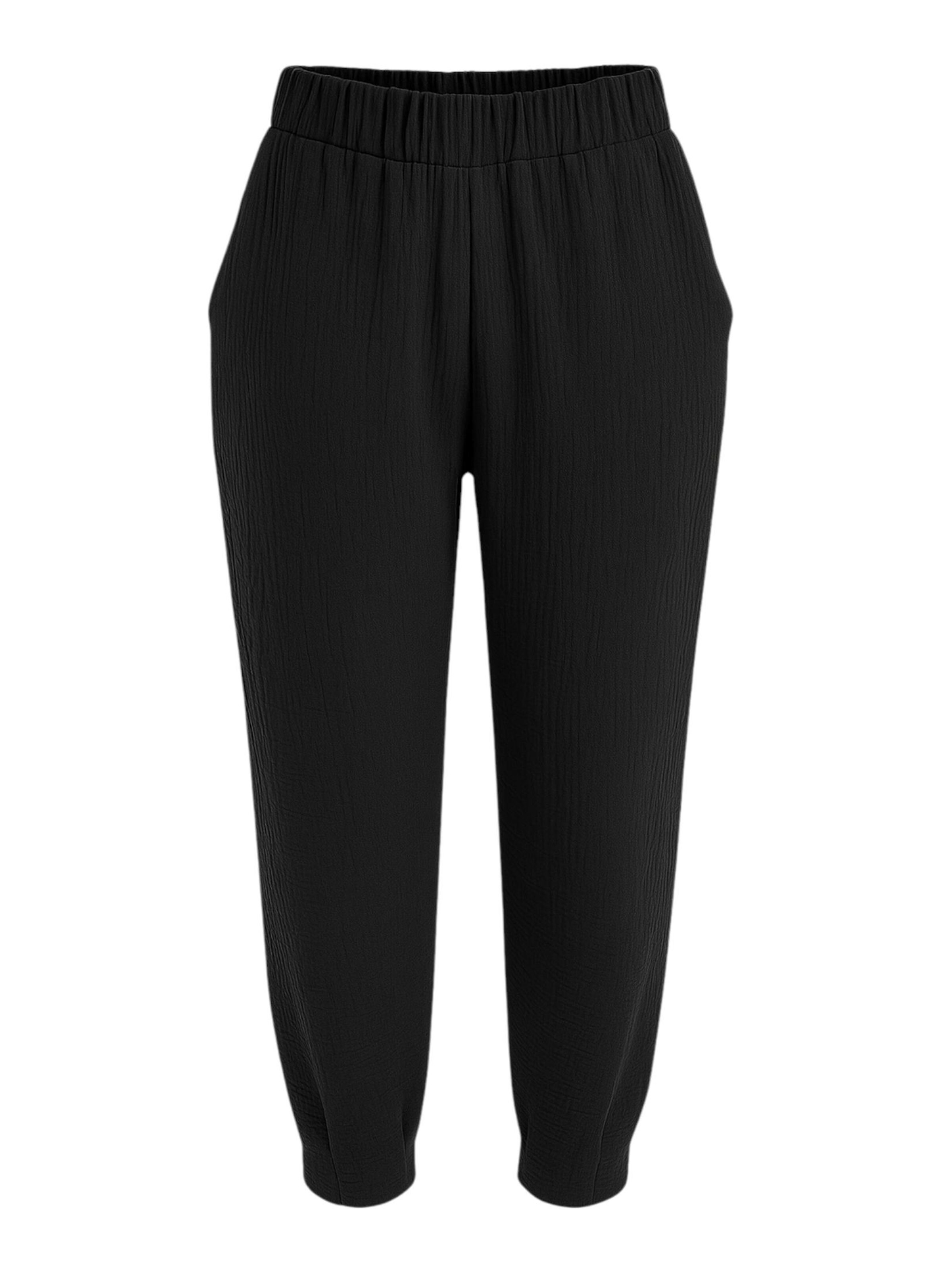 Pantalon 'EMIRA' fashionshowcase en noir : devant