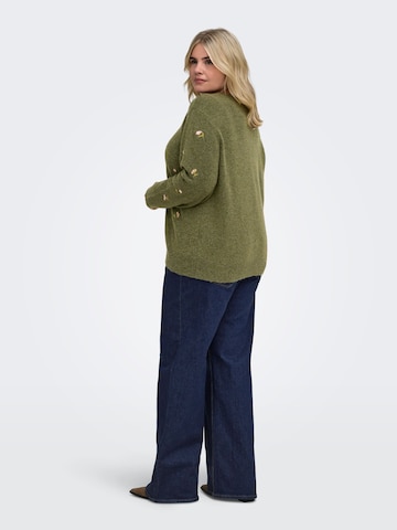 ONLY Carmakoma Sweater 'SHINE' in Green