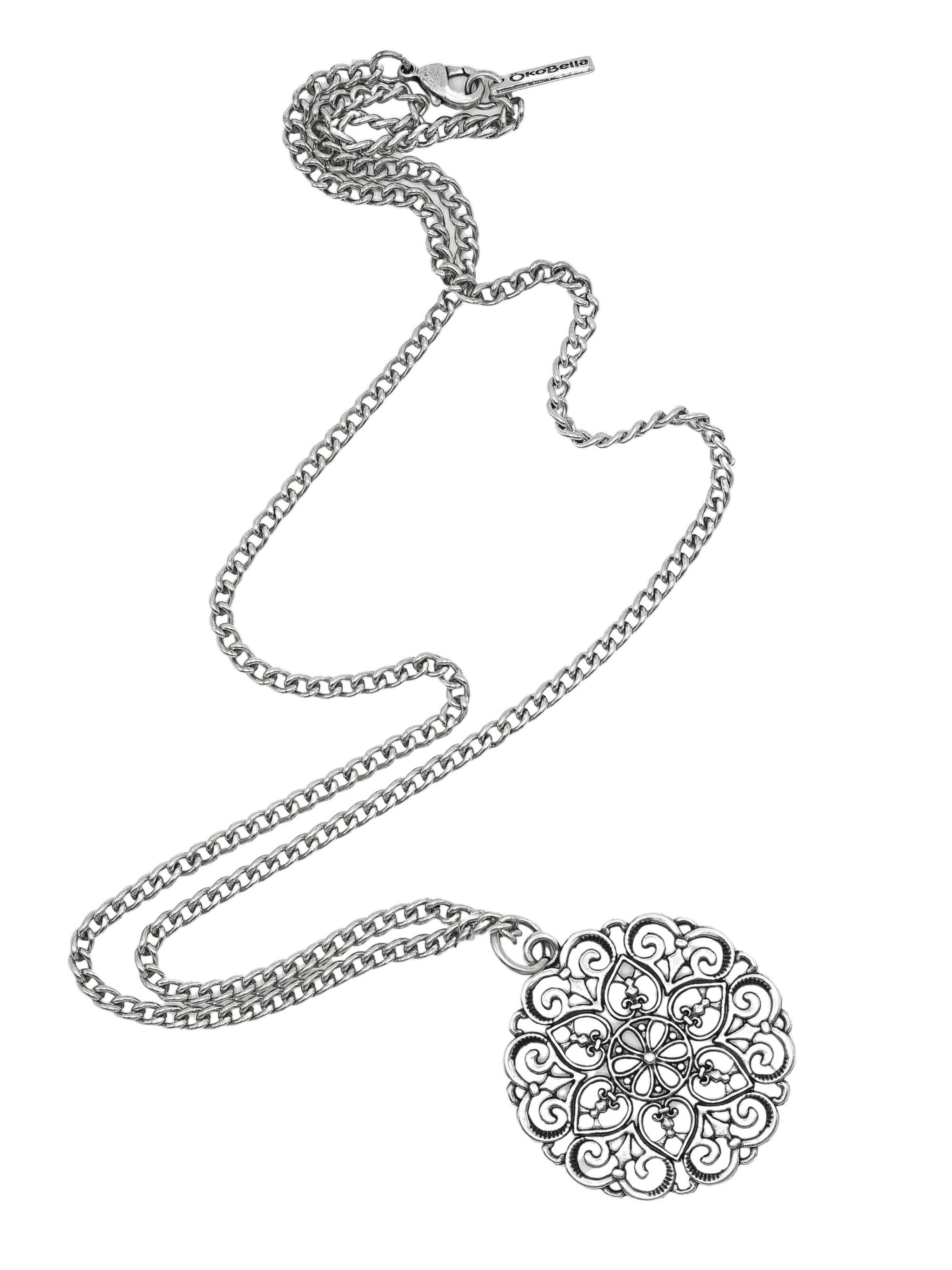 COLLEZIONE ALESSANDRO Necklace 'Ornament' in Silver: front