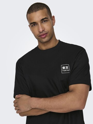 T-Shirt 'KACE' Only & Sons en noir