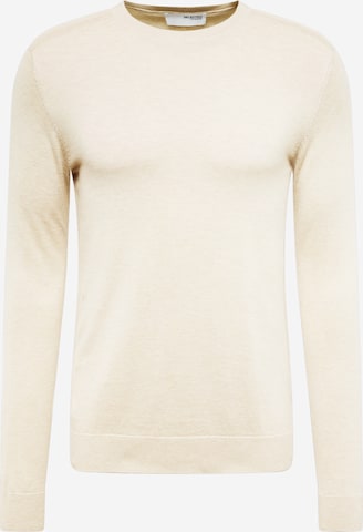 SELECTED HOMME Regular fit Sweater 'Berg' in Beige: front