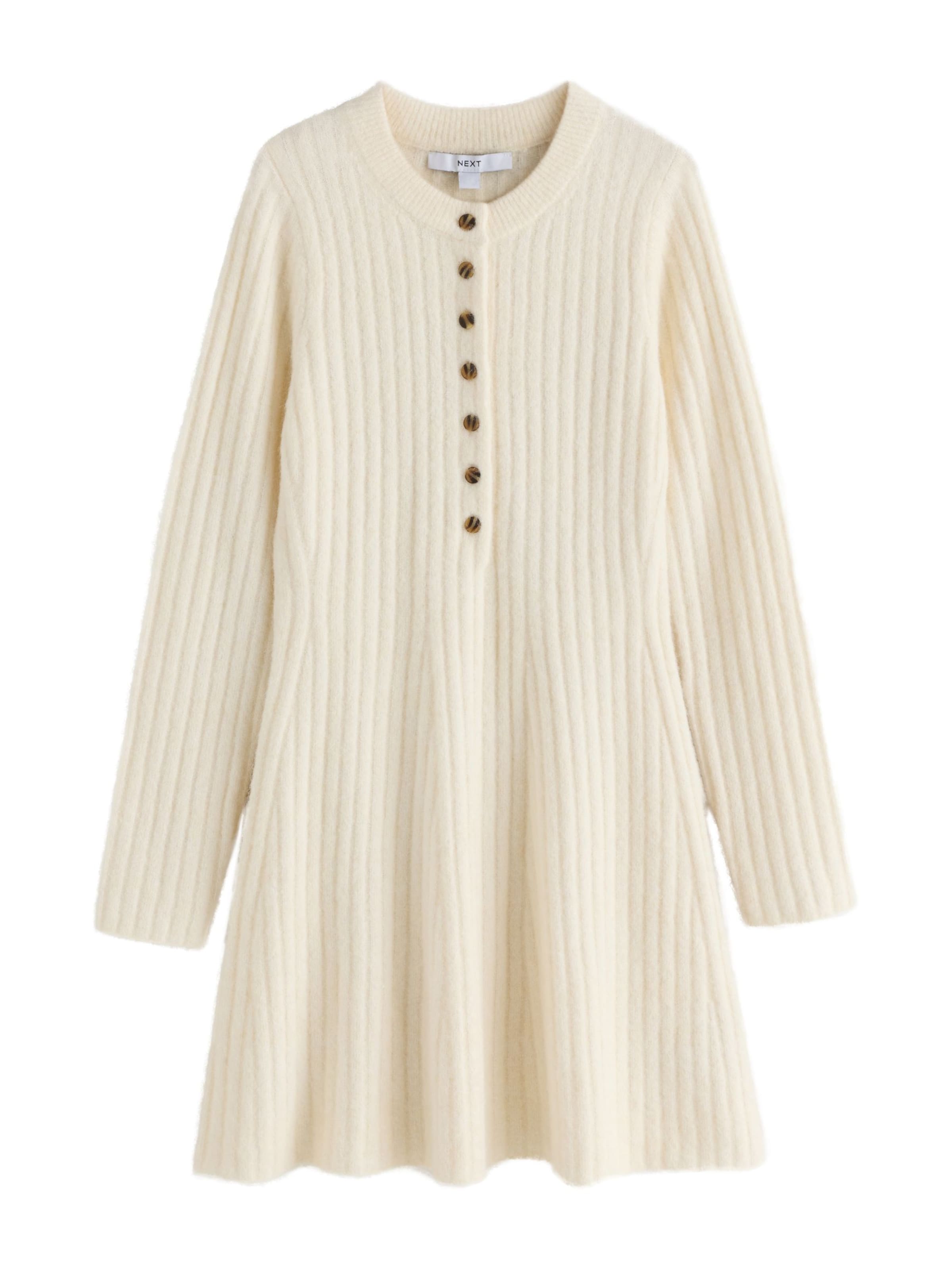 Next - Vestido de malha em bege: frente
