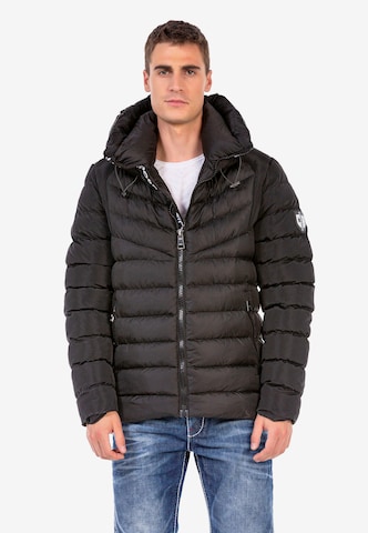 CIPO & BAXX Winter Jacket in Black: front