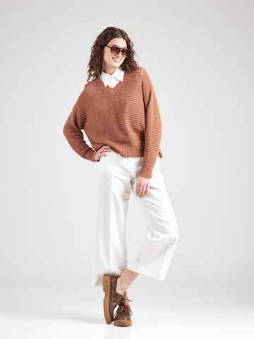 Weekend Max Mara Normalny krój Spodnie w kant 'ZIRCONE' w kolorze biały