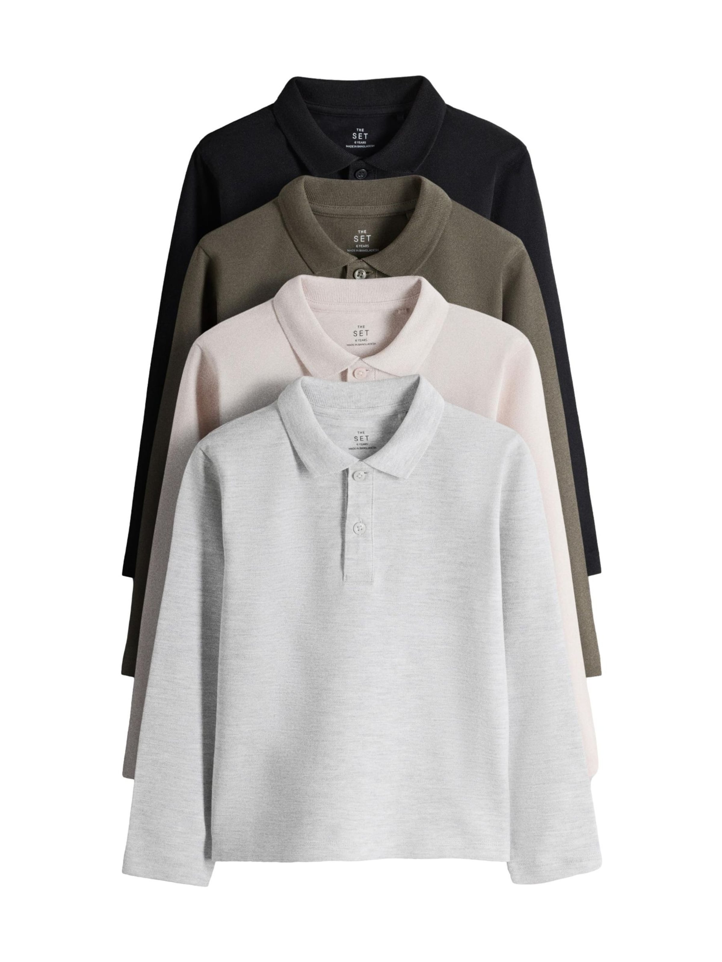 The Set Camiseta en 98 en gris moteado / oliva / rosé / negro, Vista del producto