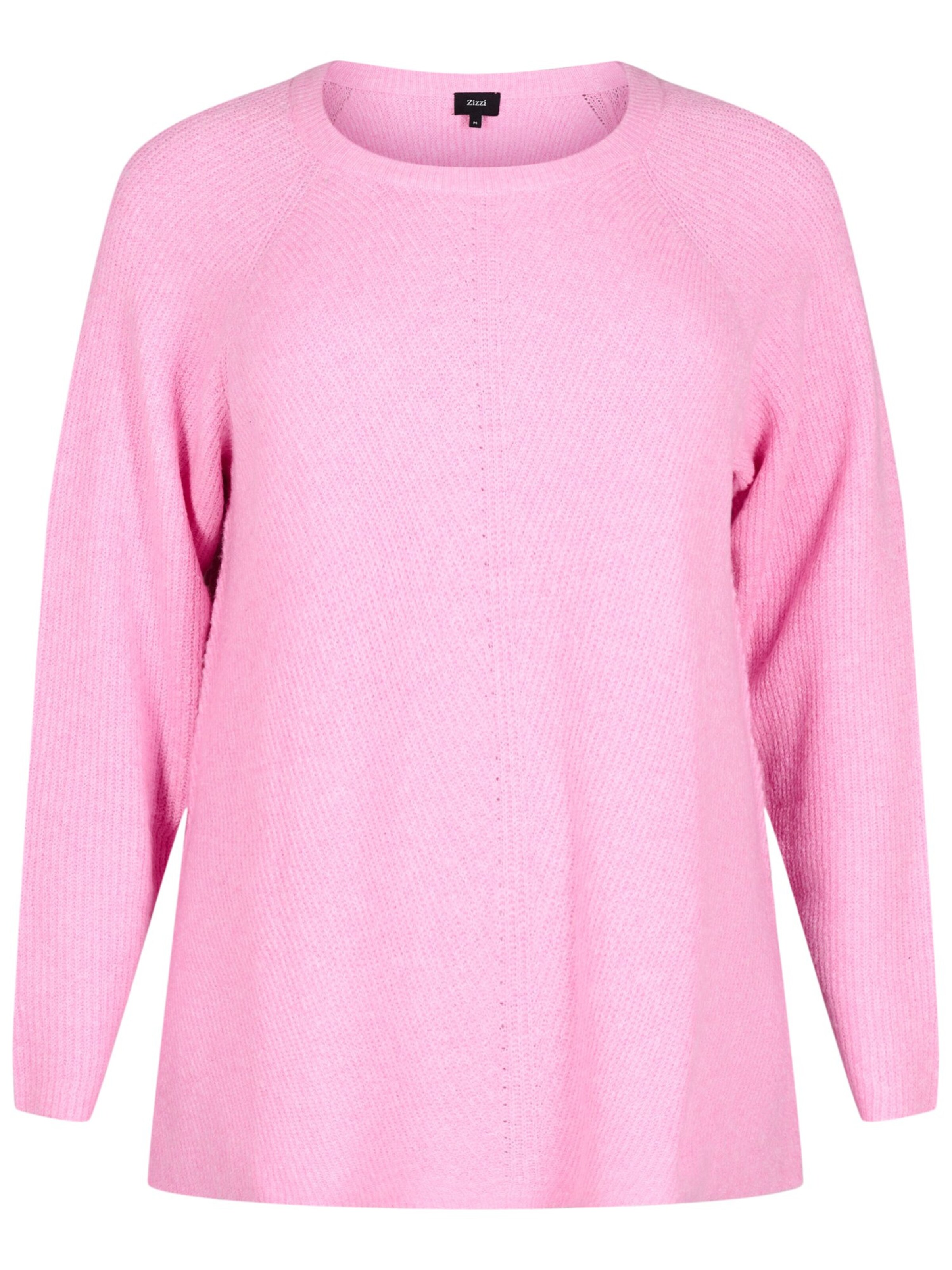 Pullover 'Casunny' di Zizzi in rosa: frontale