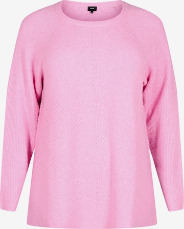 Zizzi Pullover 'Casunny' i pink: forside