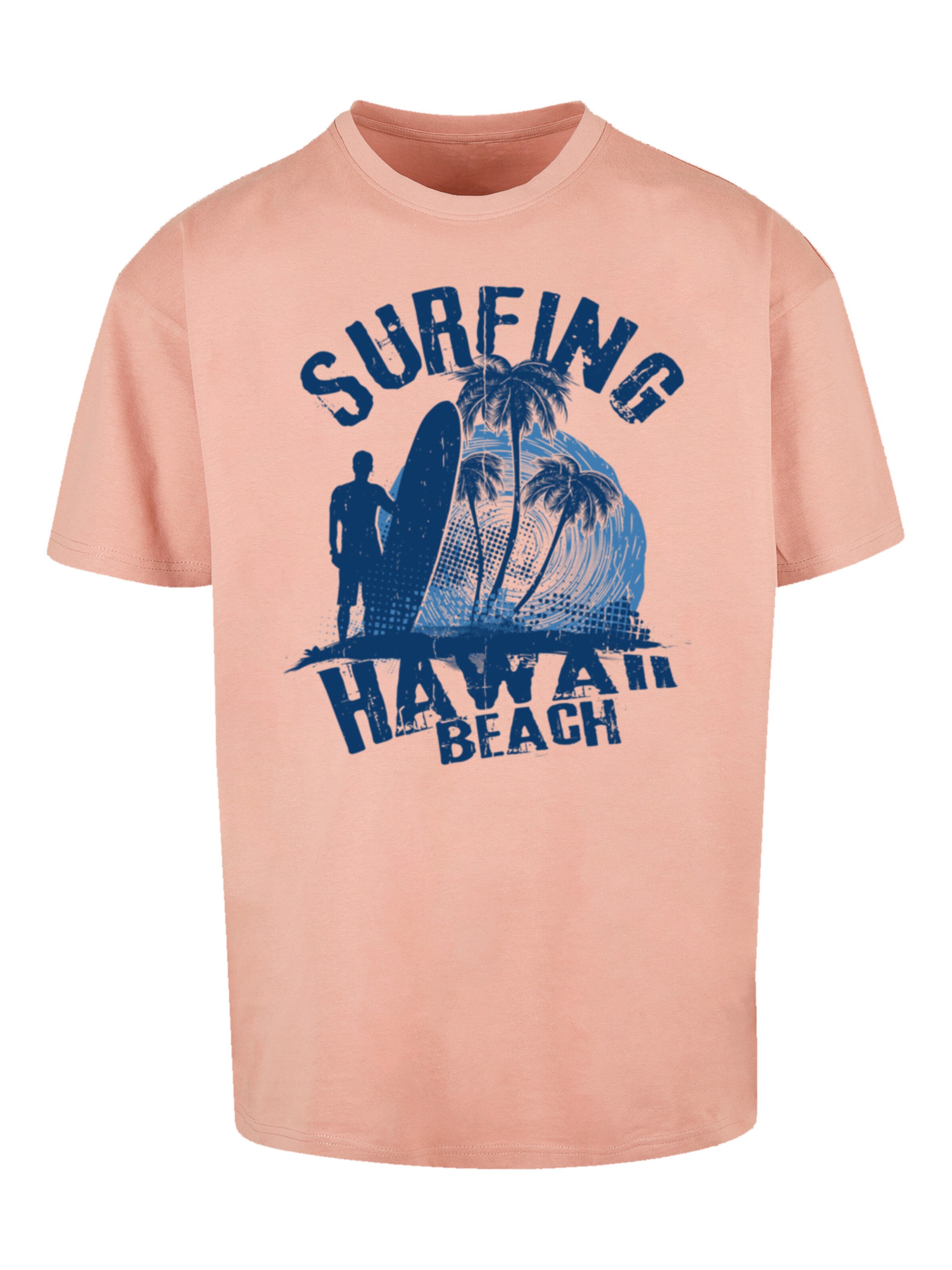 T-Shirt 'Hawaii Surf Beach Summer' F4NT4STIC en orange : devant